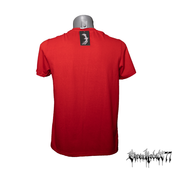 Premium T-Shirt "Ehrenkodex77",rot, Schriftzug gestickt